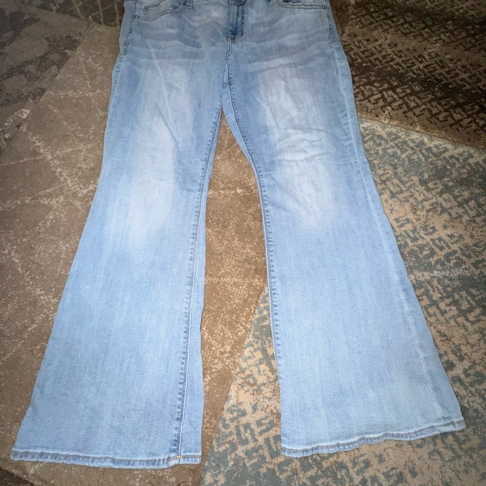 American Eagle Outfitters Sky Blue Wide Leg Jeans